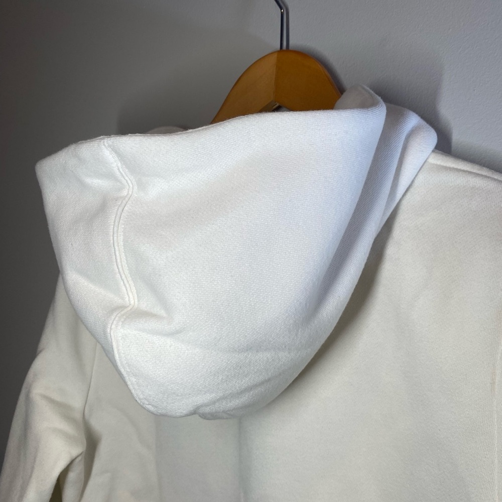 The North Face white and black logo hoodie size M woman’s EUC - Picture 4 of 15